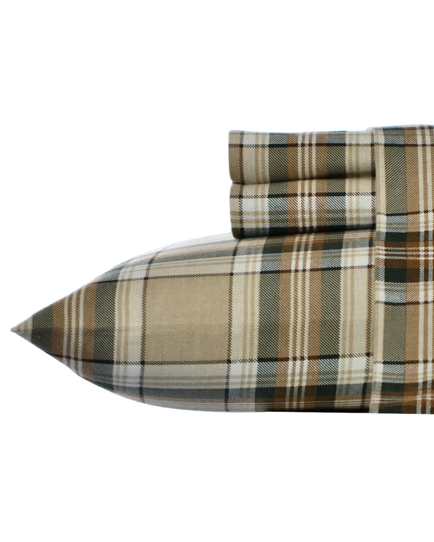 Eddie Bauer Discontinued Edgewood Plaid Flannel Sheet Set