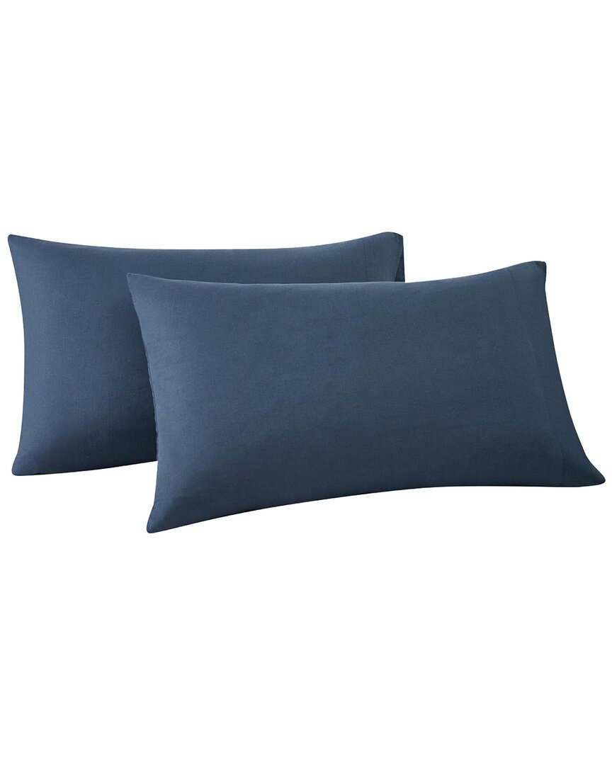 Frye Linen-blend Pillowcase Pair In Blue