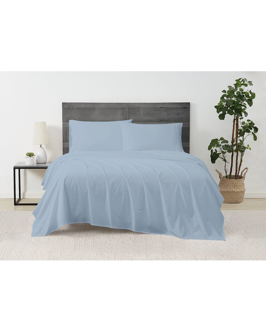 Cannon Solid Percale Sheet Set In Blue
