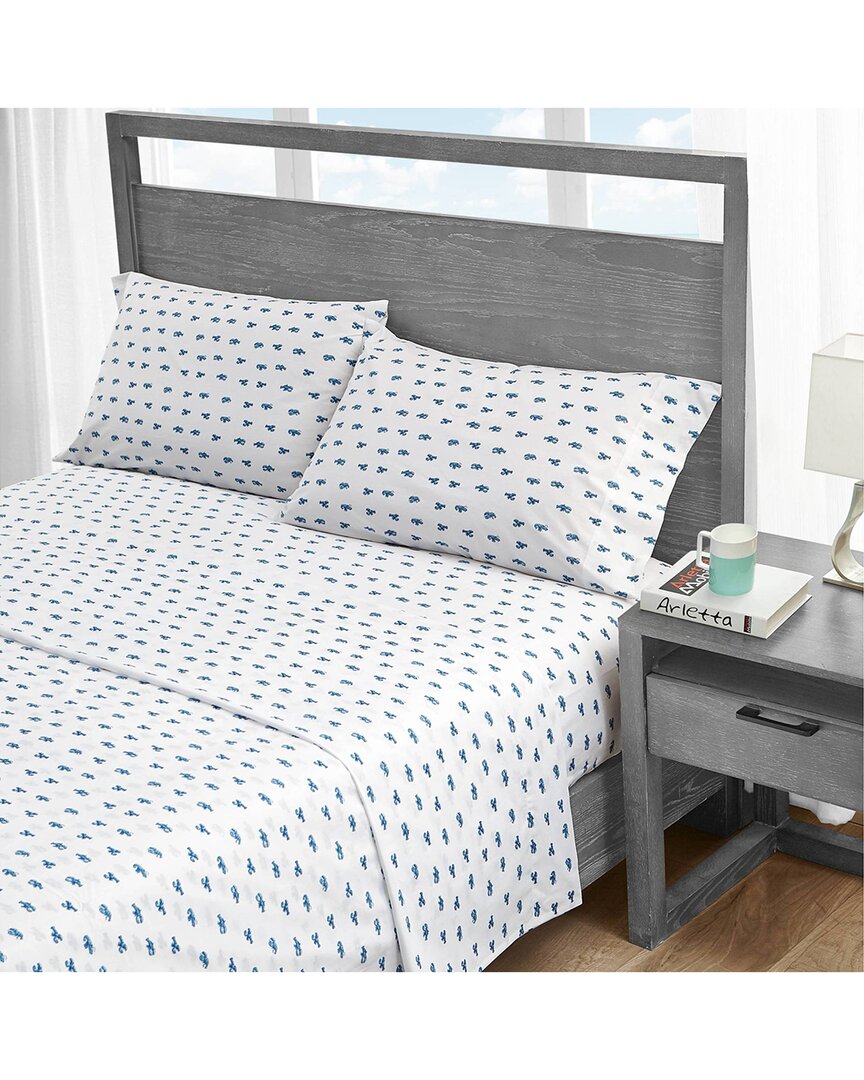 Nautica Cloyster Cotton Percale Sheet Set In Blue