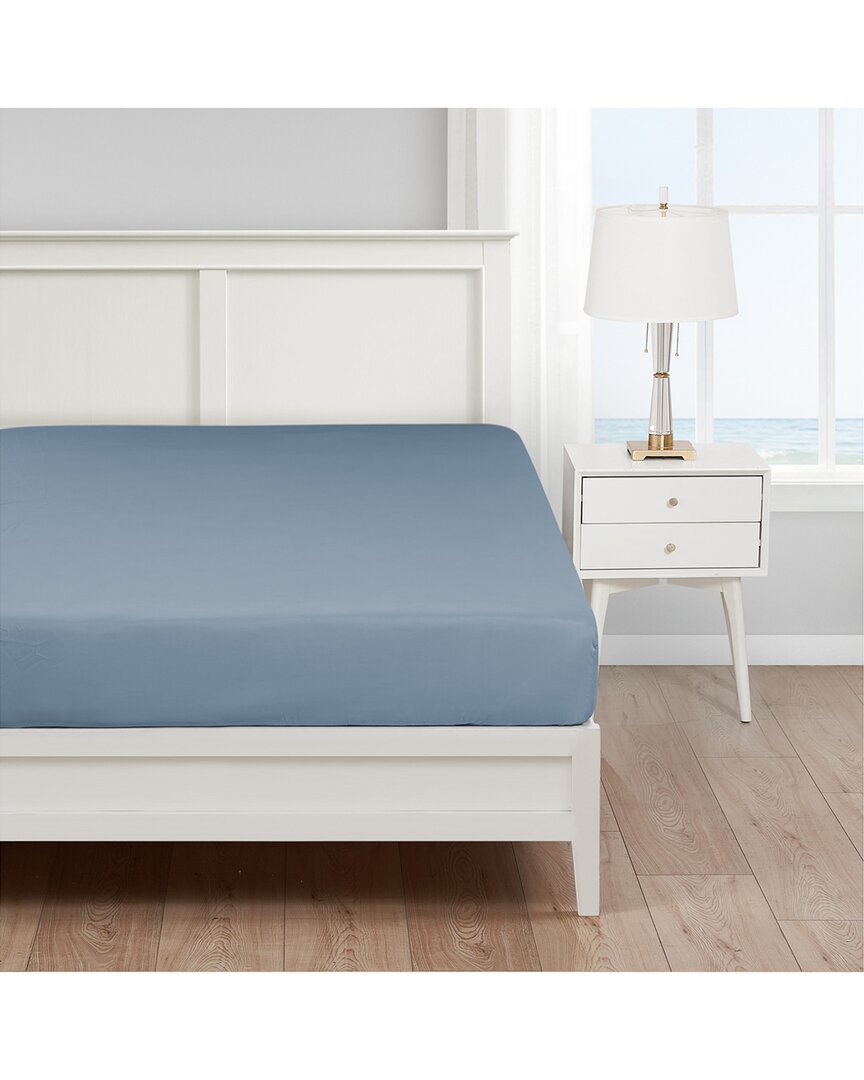 Nautica Cotton Blend Fitted Sheet In Blue