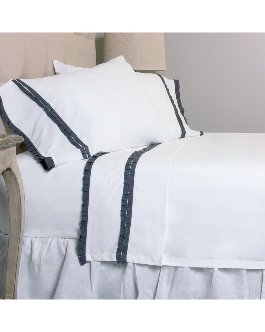 Amity Home Petite Ruffle Pillowcase Set In Silver