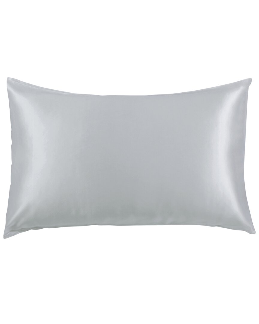 Melange Home Mulberry Silk Pillowcase In Silver