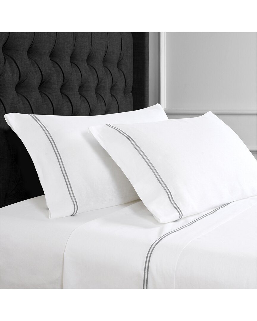 Melange Home Linen Pillowcase Set Of 2 In White