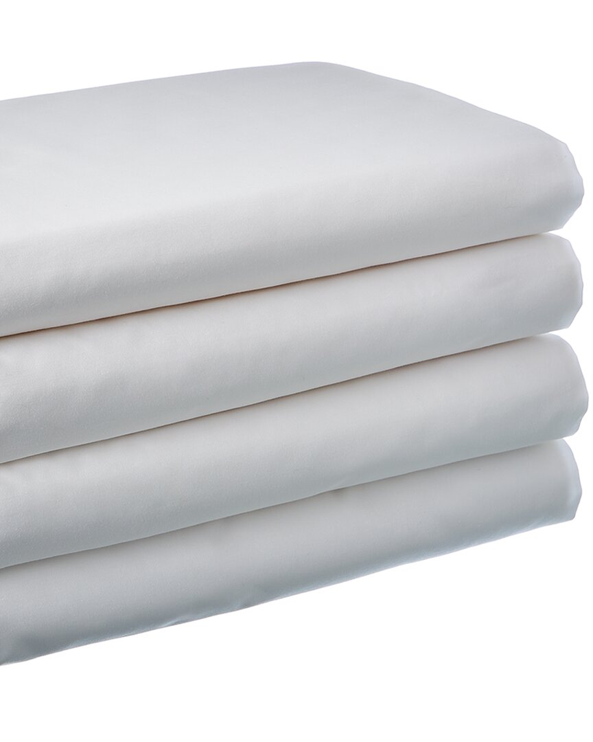 Bombacio Linens Sunrise Collection 420tc Cotton Sateen Sheet Set In White