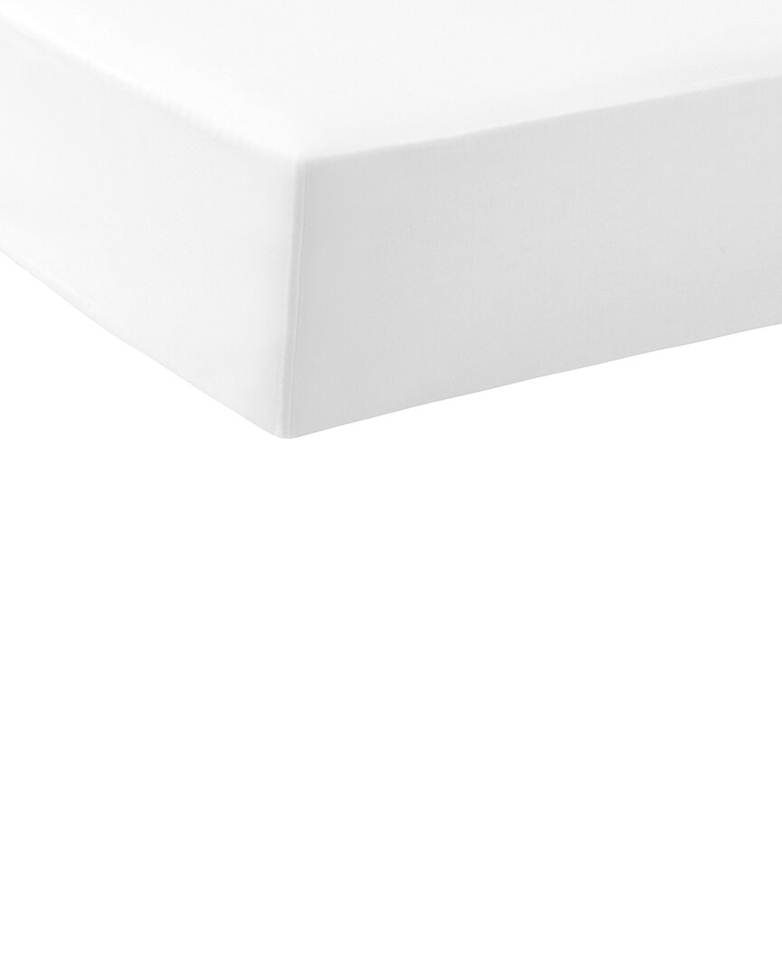 Anne De Solene Anne De Solène 200 Thread Count Louvre Fitted Sheet In White
