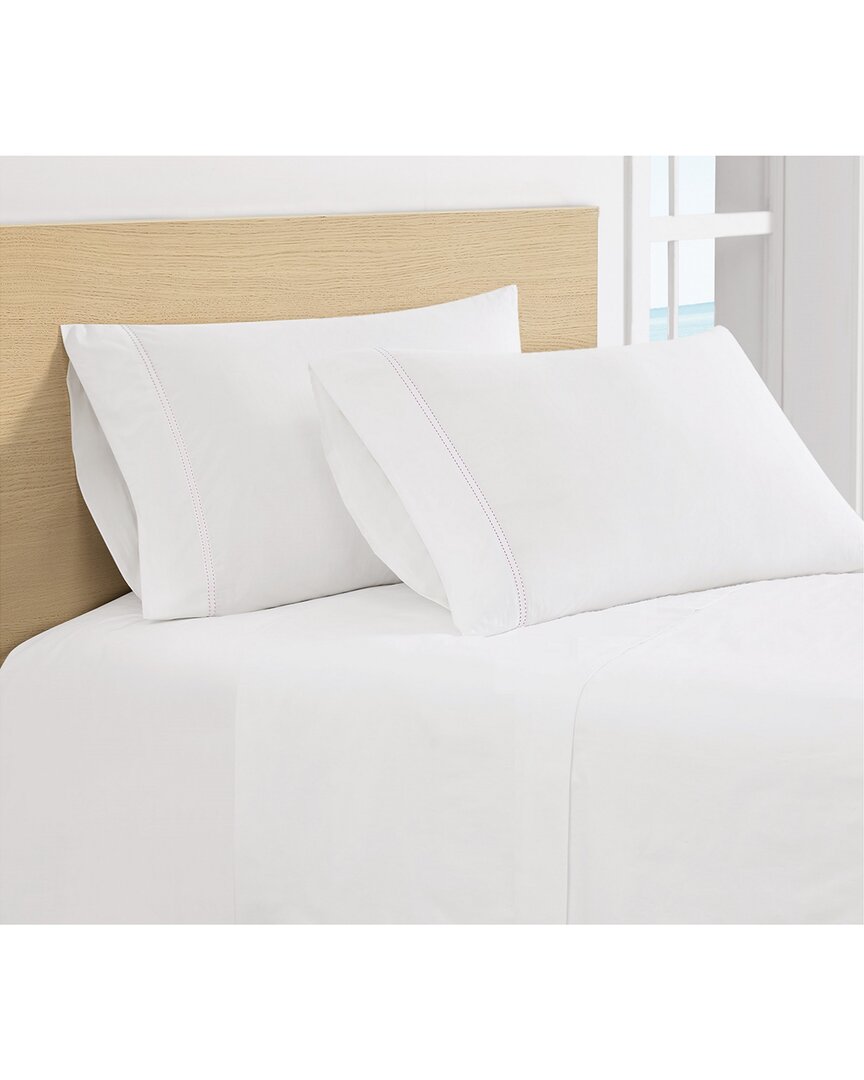 Scout Pick Stitch Cotton Percale Pillowcase Pair