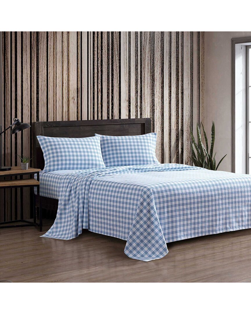 Eddie Bauer 200 Thread Count Arrowhead Tartan Printed Cotton Flannel Sheet Set