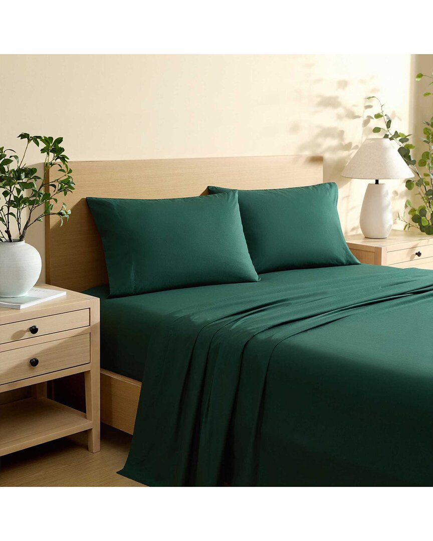 Nautica 200 Thread Count Bayview Solid Cotton Percale Sheet Set