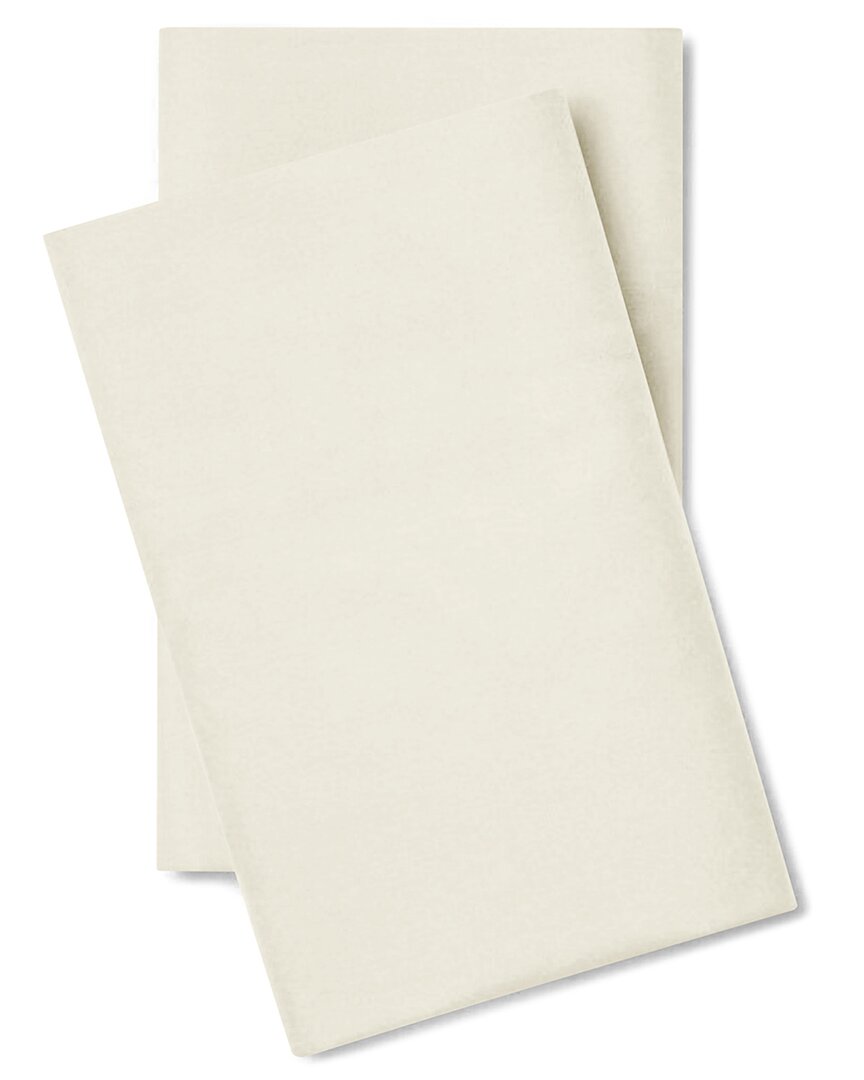 Pillow Gal Classic Cool & Crisp 100% Cotton Percale Pillow Case Set In Beige