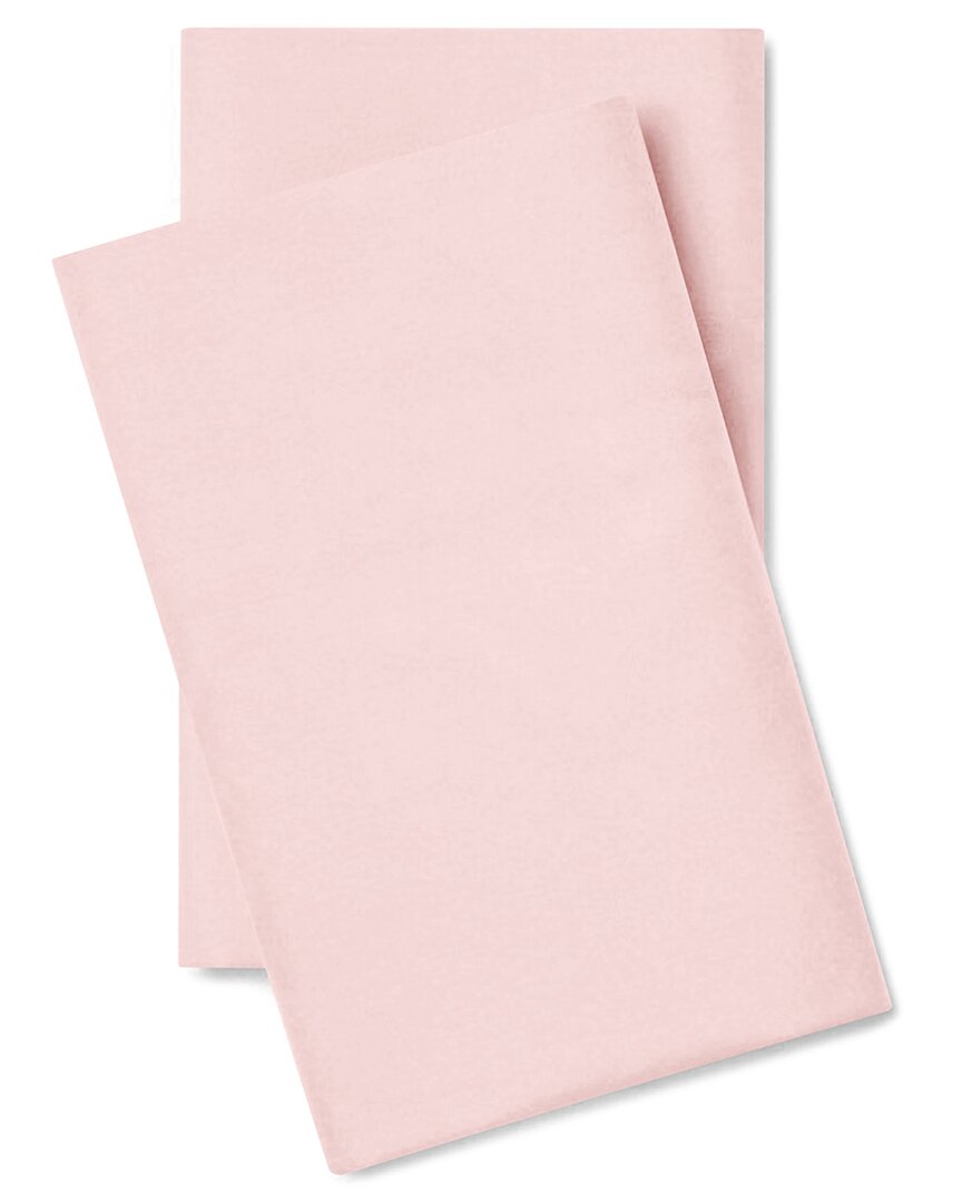 Pillow Gal Classic Cool & Crisp 100% Cotton Percale Pillow Case Set In Pink