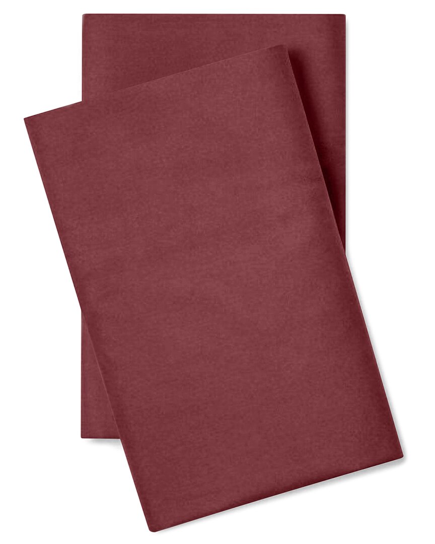 Shop Pillow Gal Classic Cool & Crisp 100% Cotton Percale Pillow Case Set In Purple