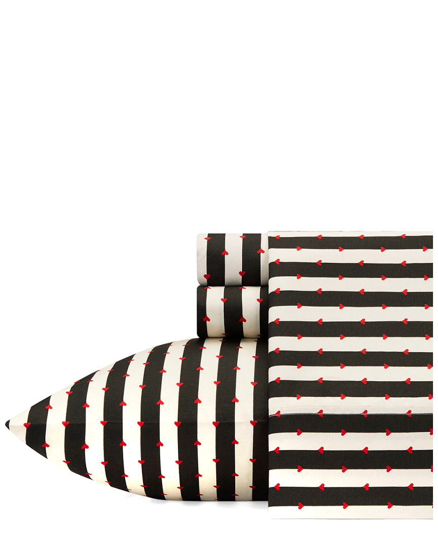 Betsey Johnson Wonderland Stripe Black Sheet Set