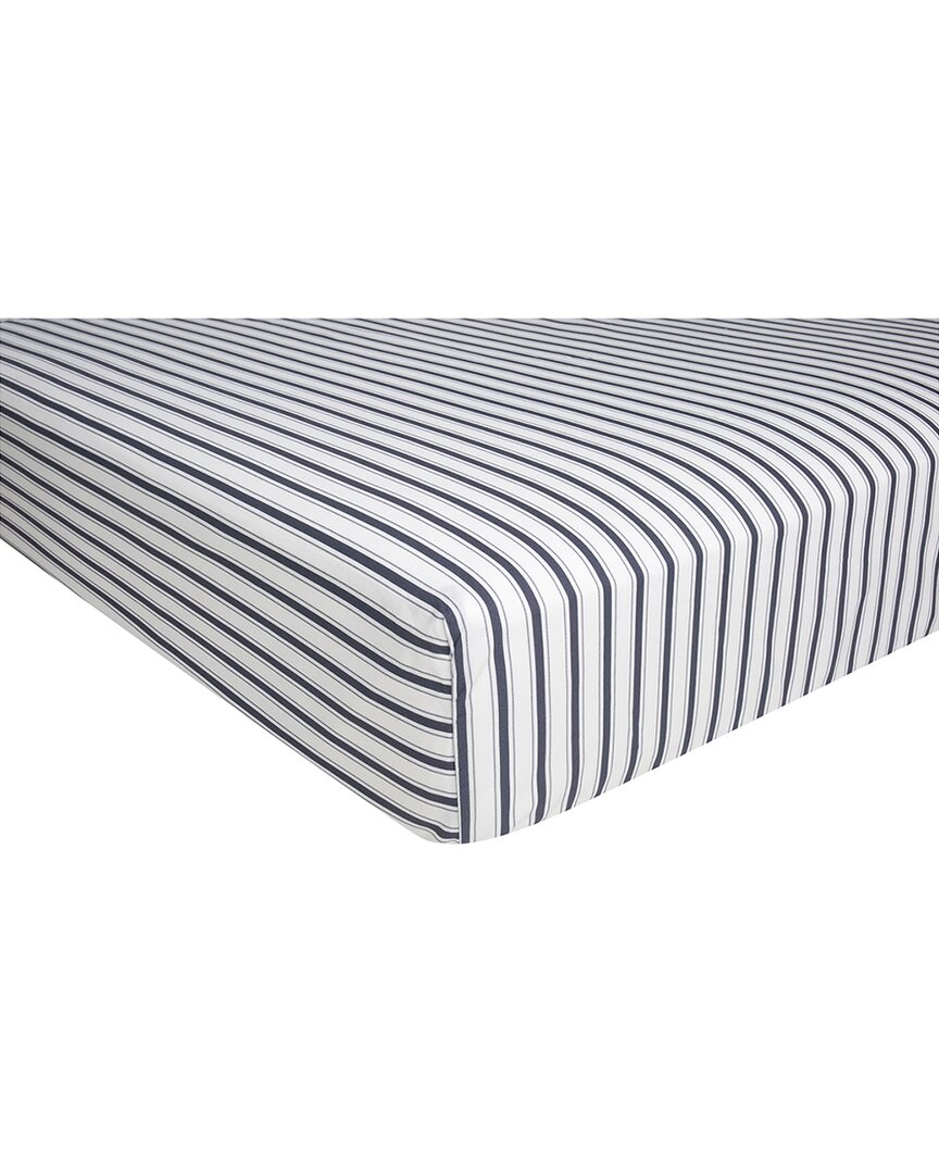Anne De Solene 4 Continents Percale Fitted Sheet In Blue