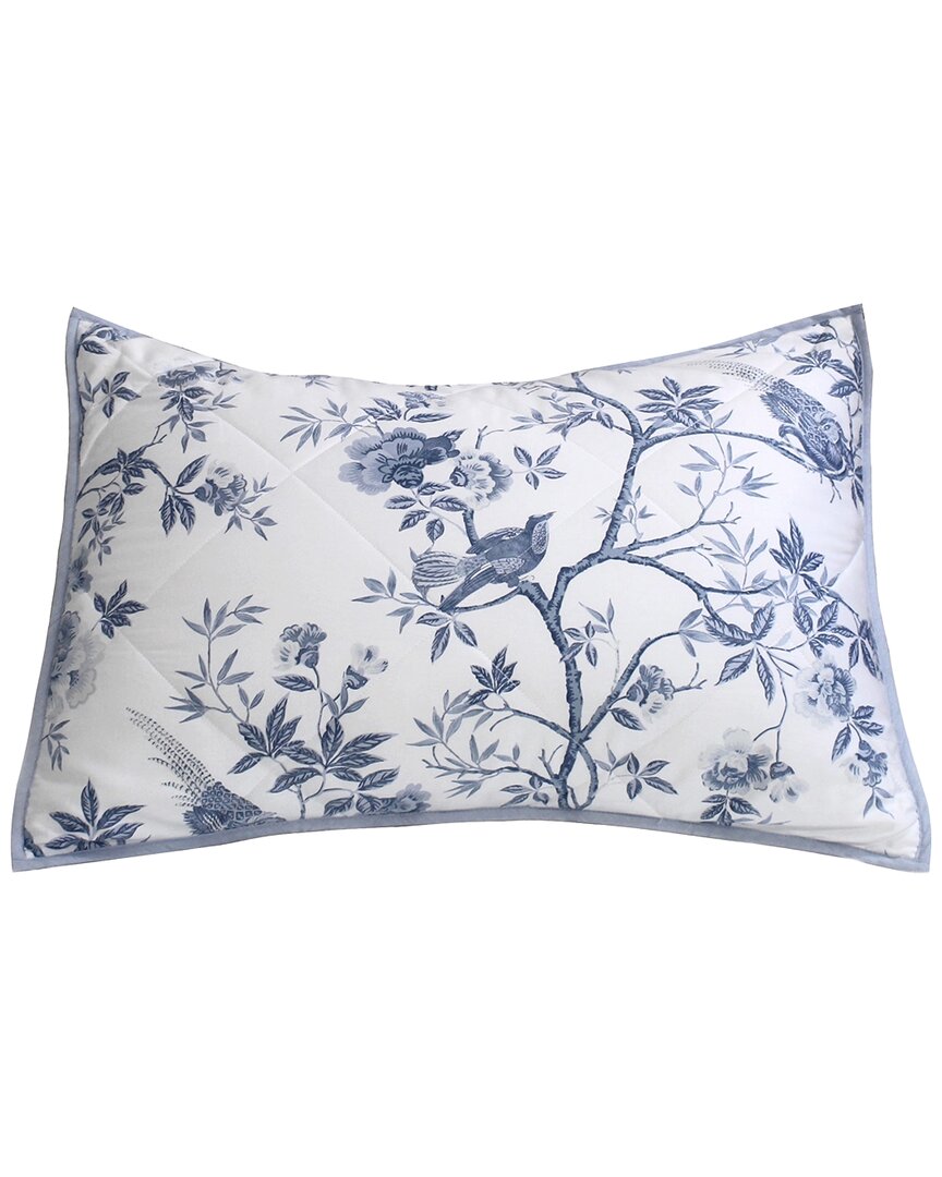 Belle Epoque 400 Thread Count Josephine Quilted Sham In Blue