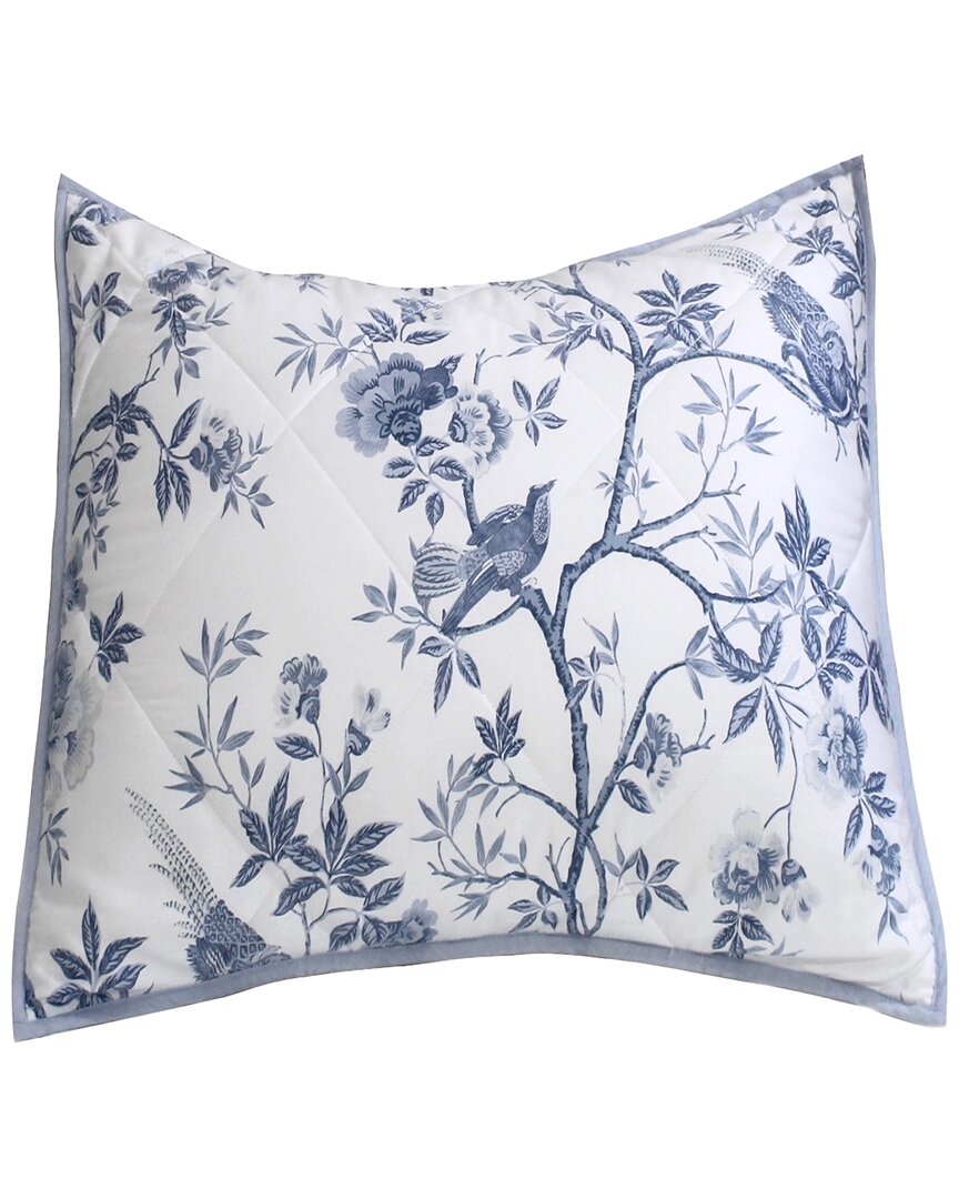 Belle Epoque 400 Thread Count Josephine Quilted Euro Sham In Blue