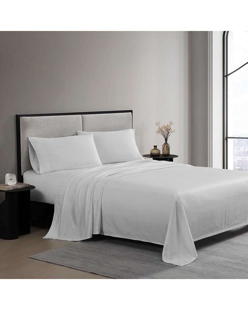 Vera Wang Etched Stripe Cotton Sateen Sheet Set