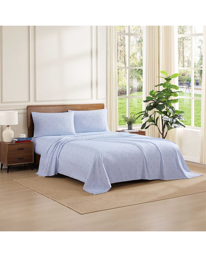 Tommy Hilfiger Ithaca Flag Stripe Cotton Percale Sheet Set In Blue