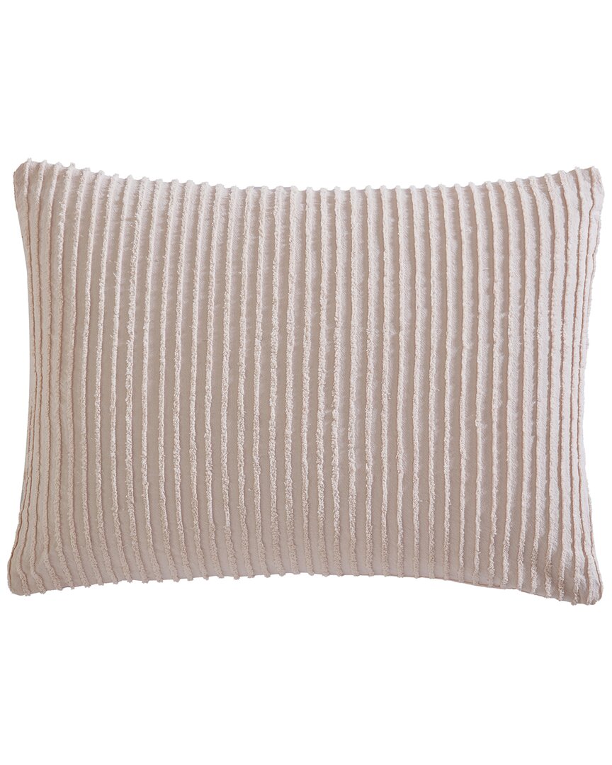 Beatrice Home Fashions Channel Chenille Sham In Blush