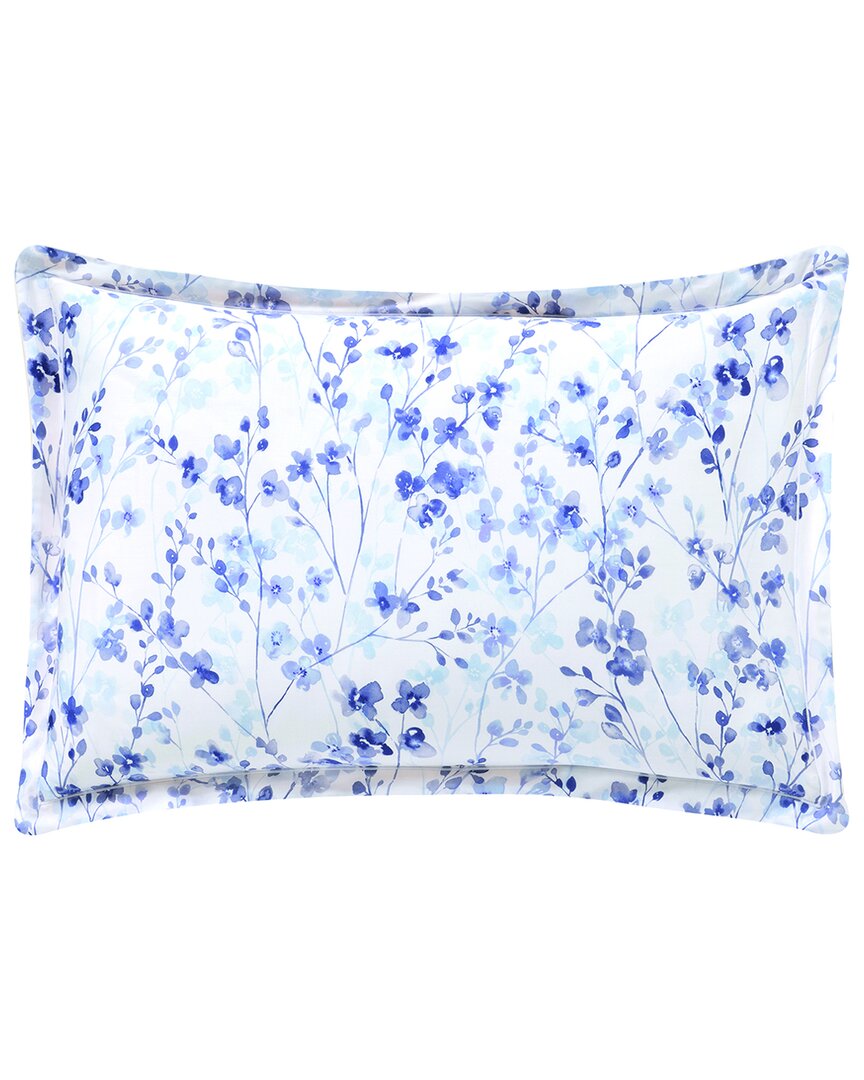 Anne De Solene Anne De Solène 300 Thread Count Calme Organic Sateen Reversible Sham In Blue