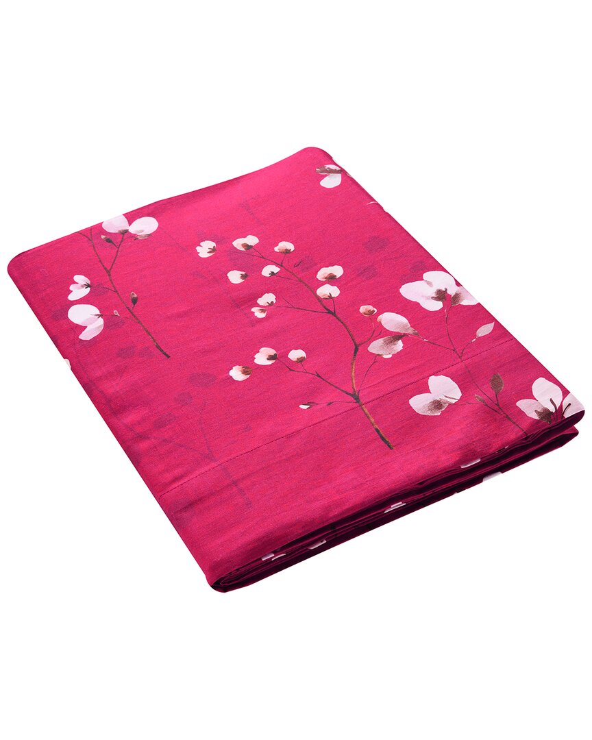 Anne De Solene Anne De Solène 300 Thread Count Minimaliste Organic Sateen Flat Sheet In Purple