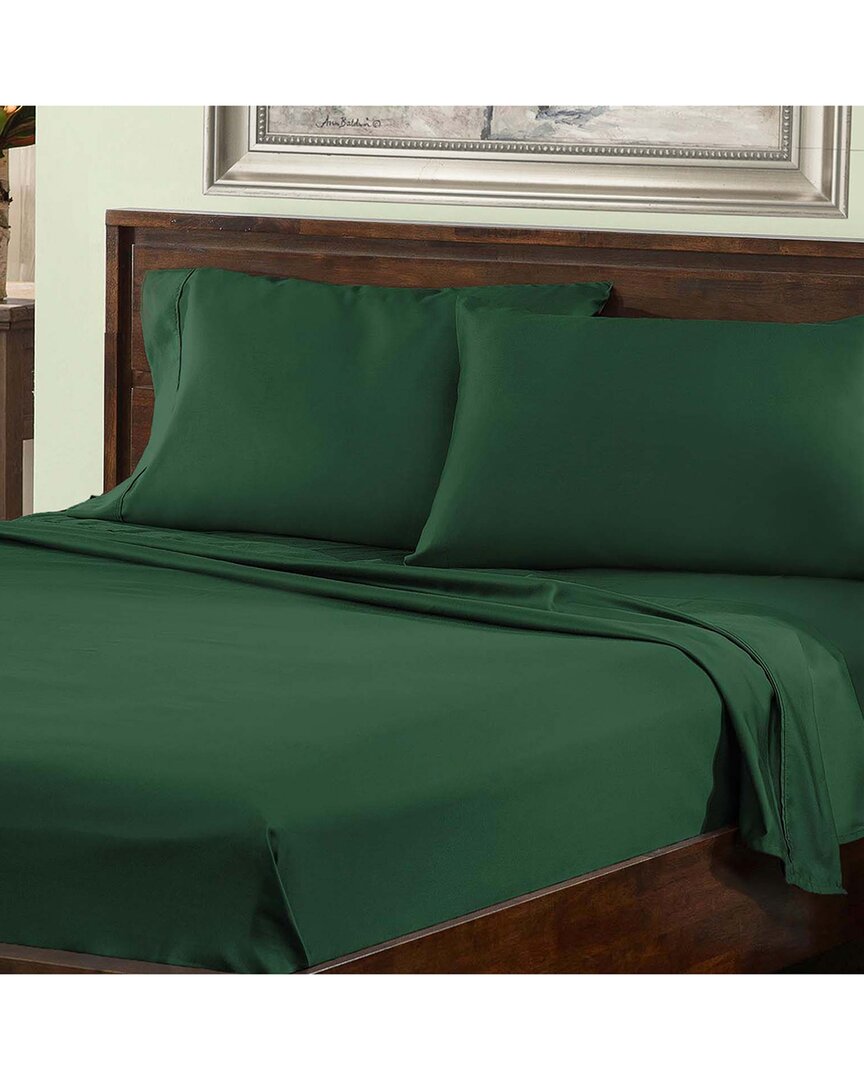 Superior Solid 800 Thread Count Cotton Blend Deep Pocket Sheet Set In Green