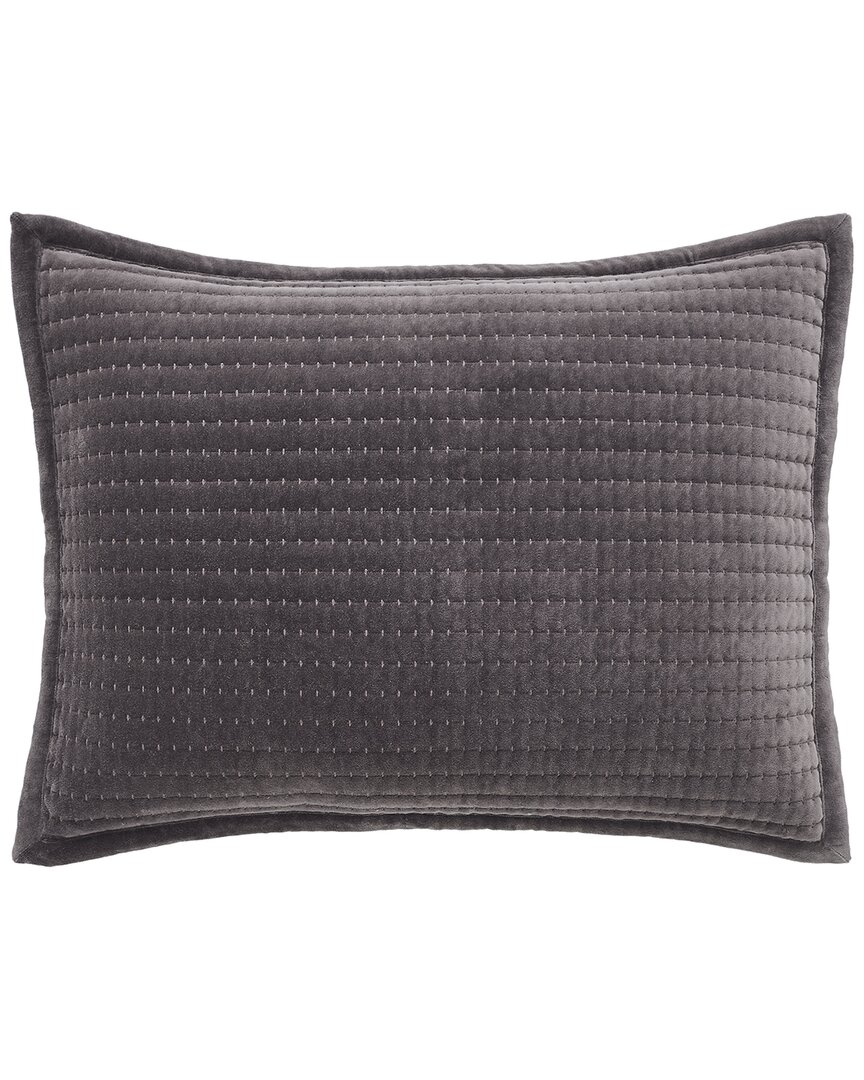 Orchids Lux Home Milton Channel Stitched Velvet Coverlet Sham