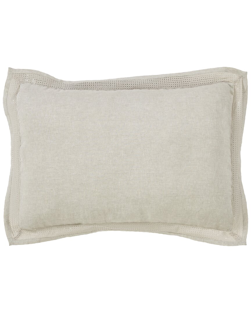 Orchids Lux Home Sienna European Linen Lace Duvet Cover Sham Set