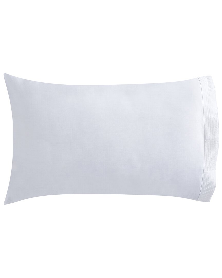 Orchids Lux Home Venice Egyptian Cotton Percale 400 Thread Count Pillowcase Pair In White