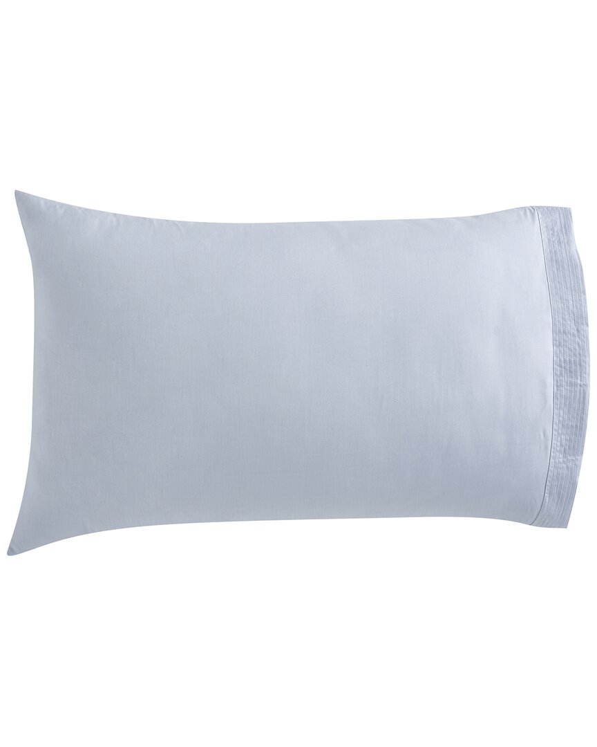 Orchids Lux Home Venice Egyptian Cotton Percale 400 Thread Count Pillowcase Pair In Blue