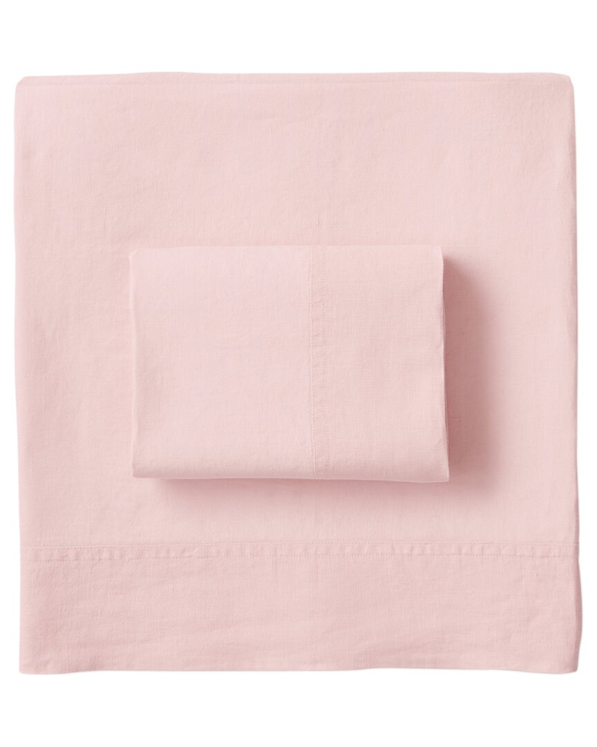 Jonathan Adler Linen Twin Xl Sheet Set In Pink
