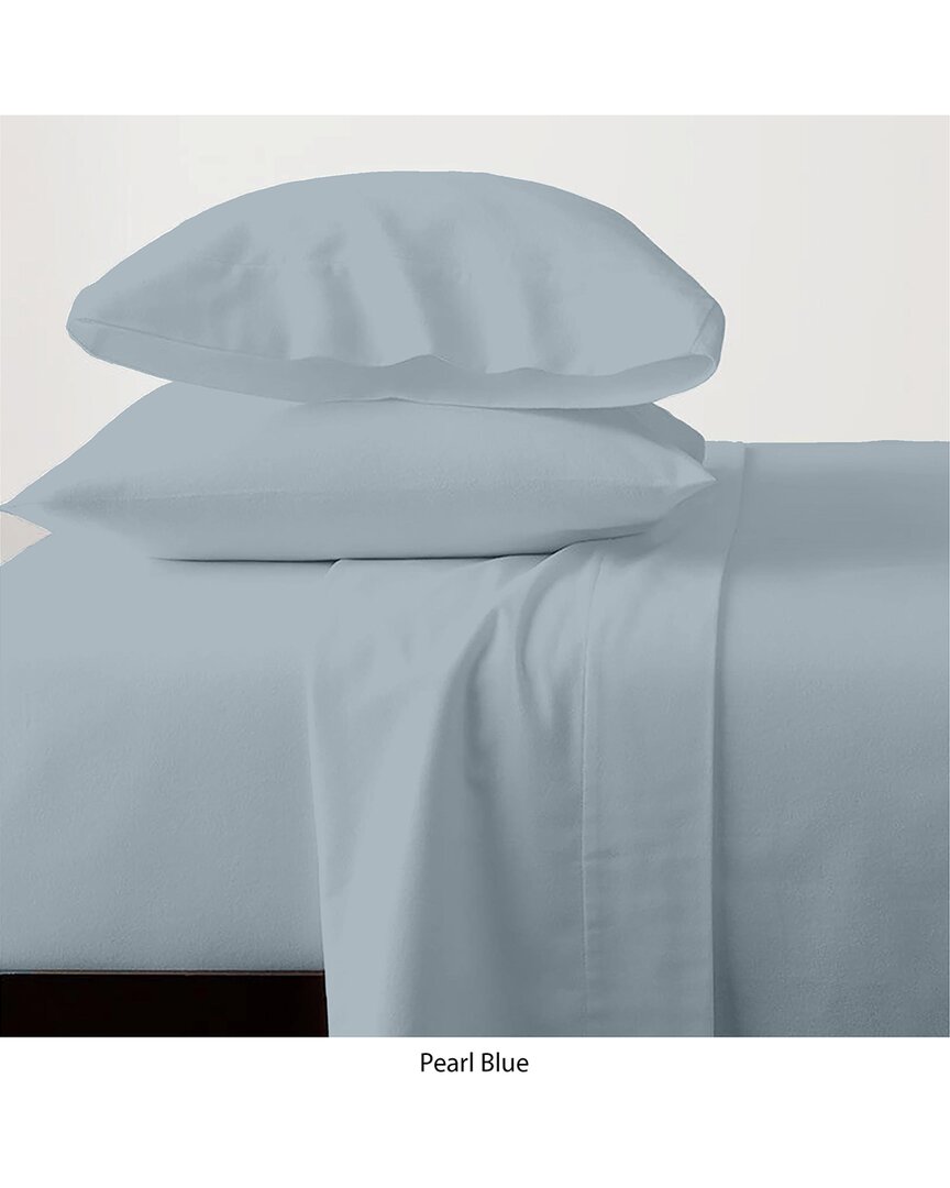 Dormisette 300 Thread Count Egyptian Cotton Sateen Hemstitch Sheet Set In Blue