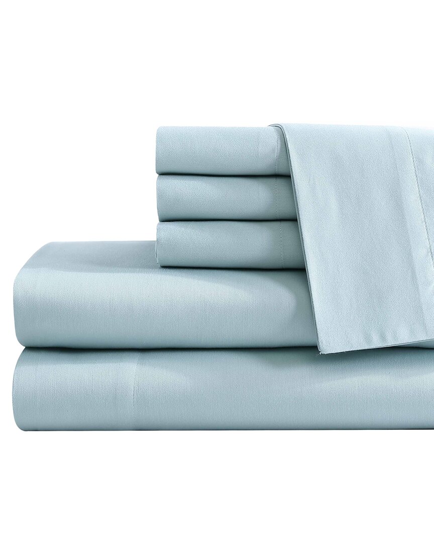 Tommy Bahama Solid 1000 Thread Count Cotton Blend Sheet Set In Blue