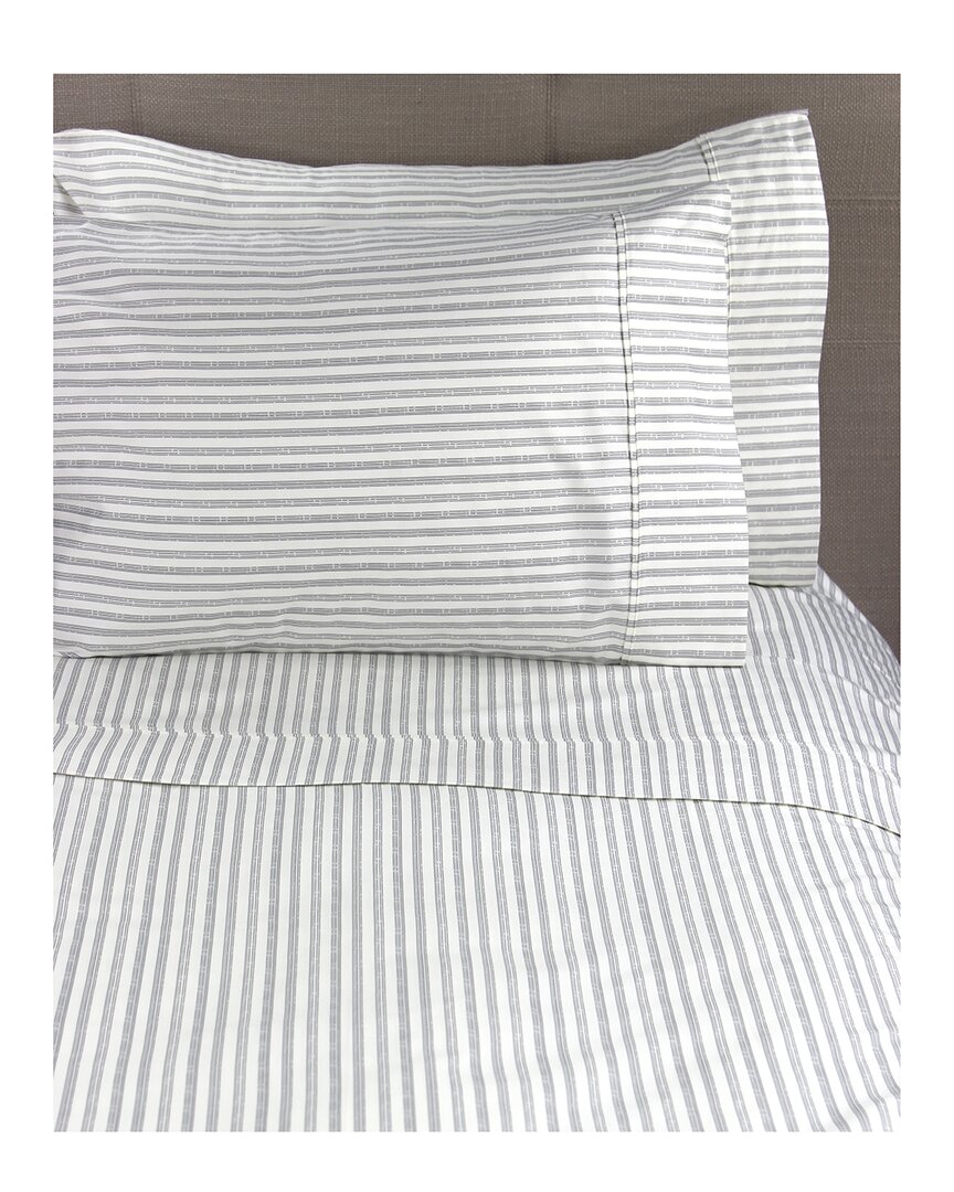 Melange Home Bamboo Stripe 400 Thread Count Sheet Set In Gray