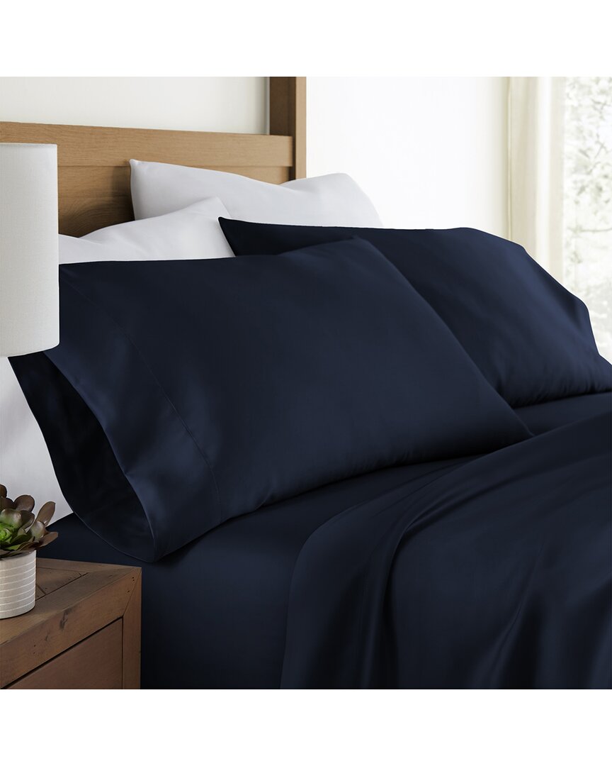 Home Collection Set Of 2 Premium Bamboo Pillowcases In Blue