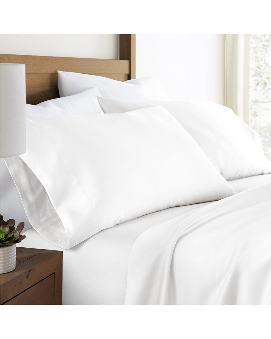 Home Collection Set Of 2 Premium Bamboo Pillowcases In White