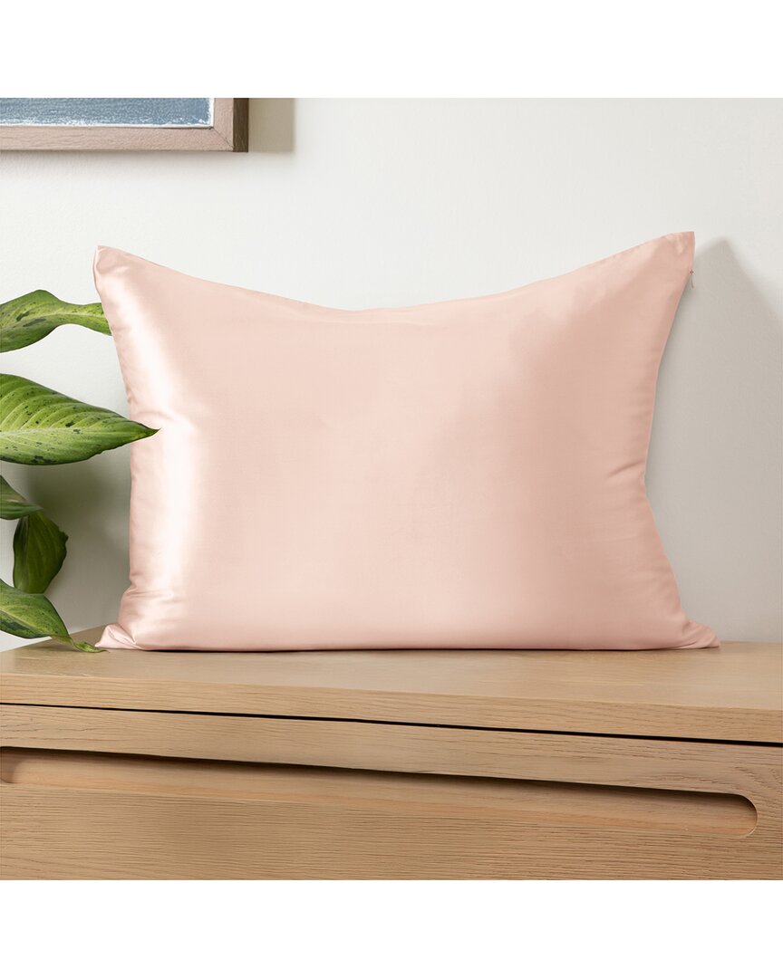 Home Collection 100% Mulberry Silk Pillowcase In Pink