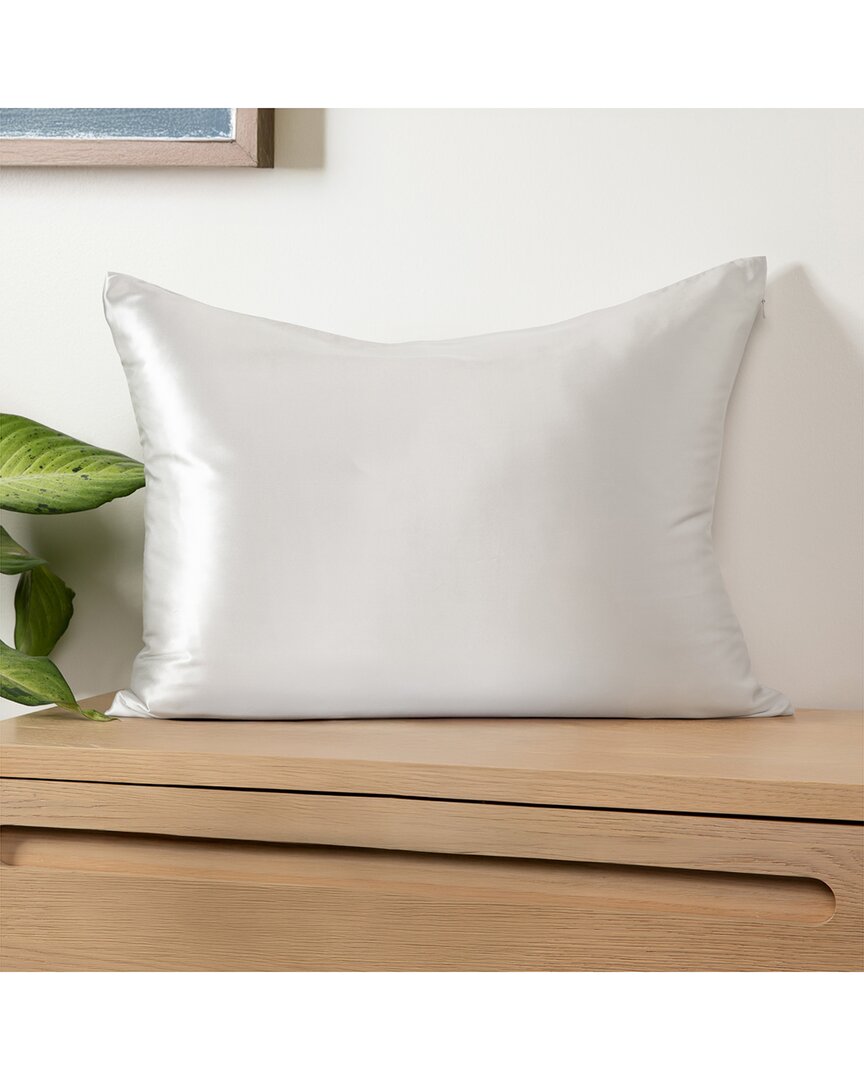 Home Collection 100% Mulberry Silk Pillowcase In White