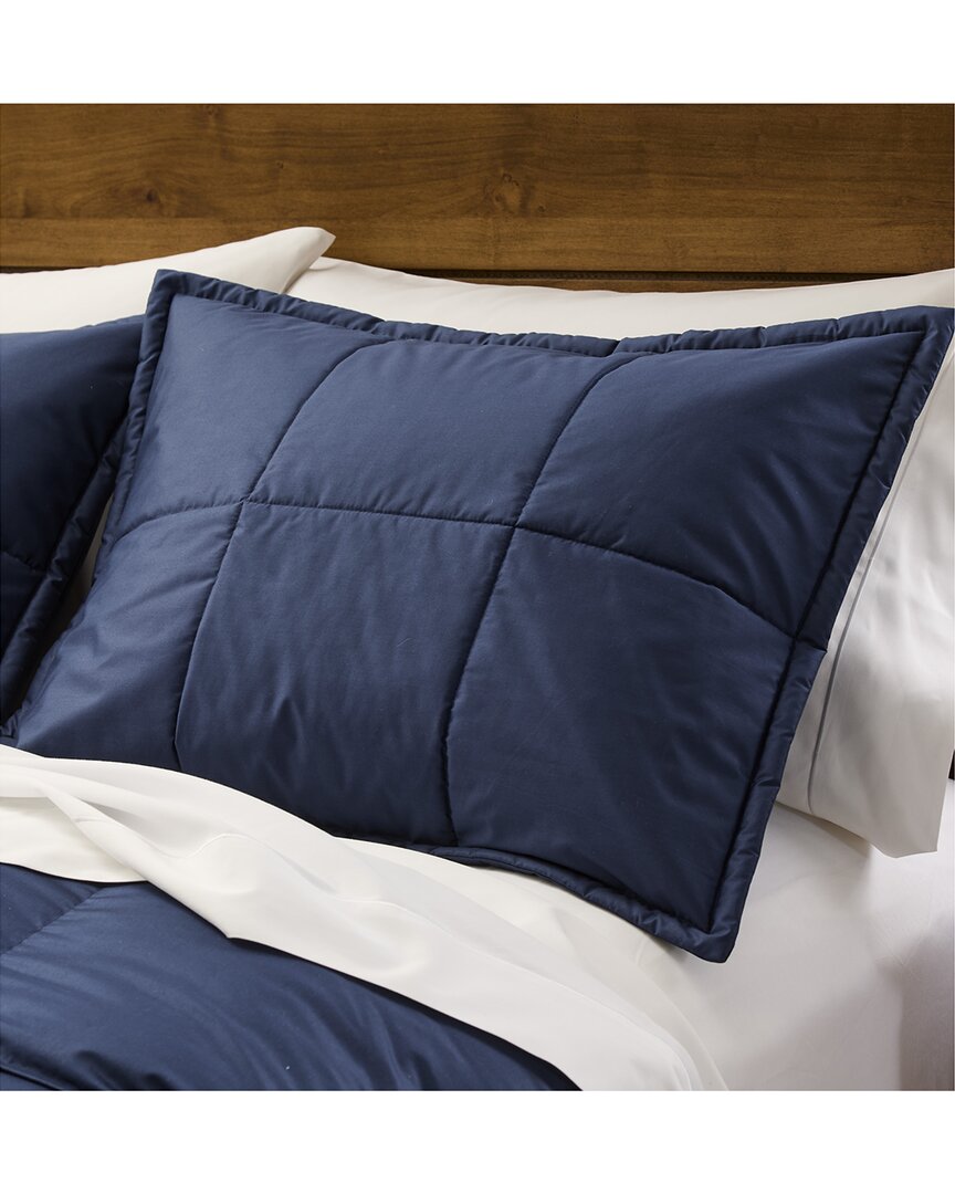 Cuddledown Chroma Quilted Sham - Standard In Blue