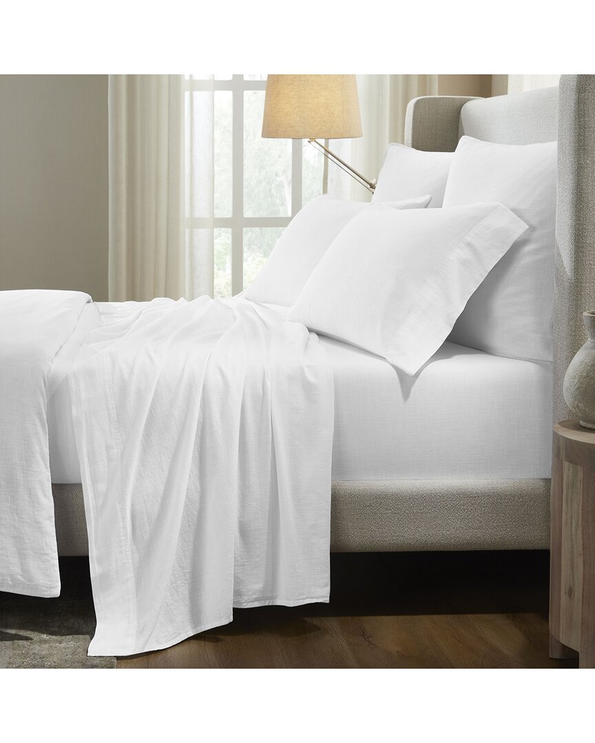 Superior Chloe 100% Cotton Linen Texture Vintage Wash Solid Deep Pocket  Percale Sheet Set