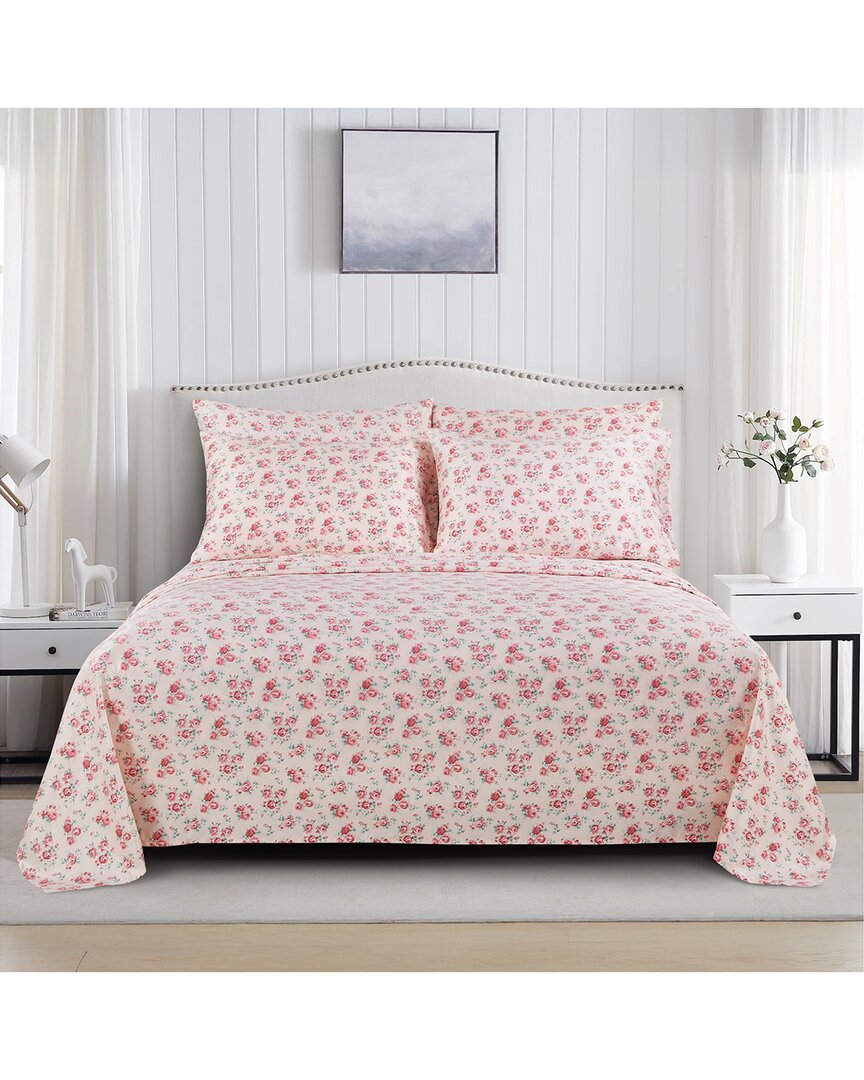 Modern Threads Satin Sheet Set In Pink