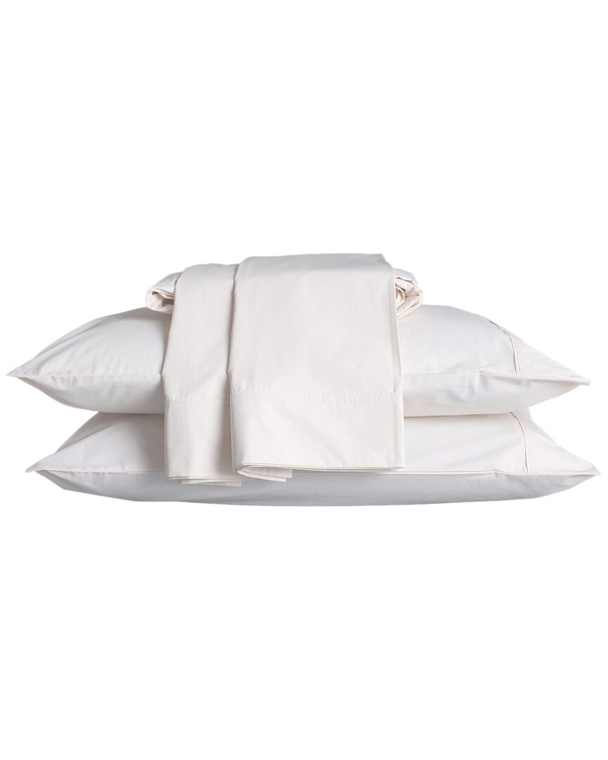 Sleep & Beyond Organic Cotton 300tc Sateen Sheet Set In Ivory