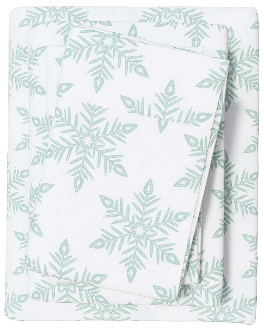 Linery & Co Elevated Lodge 100% Turkish Cotton Flannel Sheet Set In Green