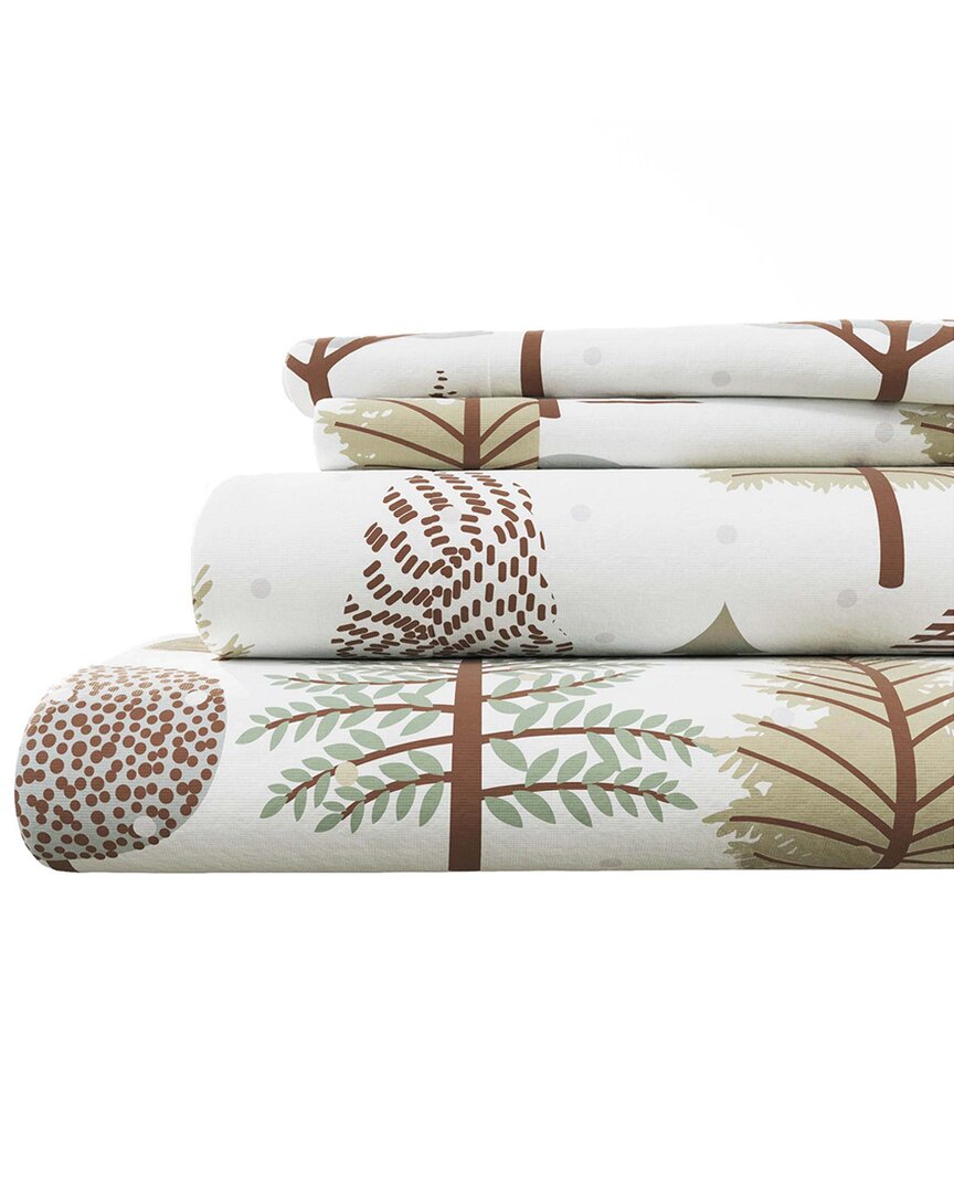 Linery & Co Elevated Lodge 100% Turkish Cotton Flannel Sheet Set In Multi