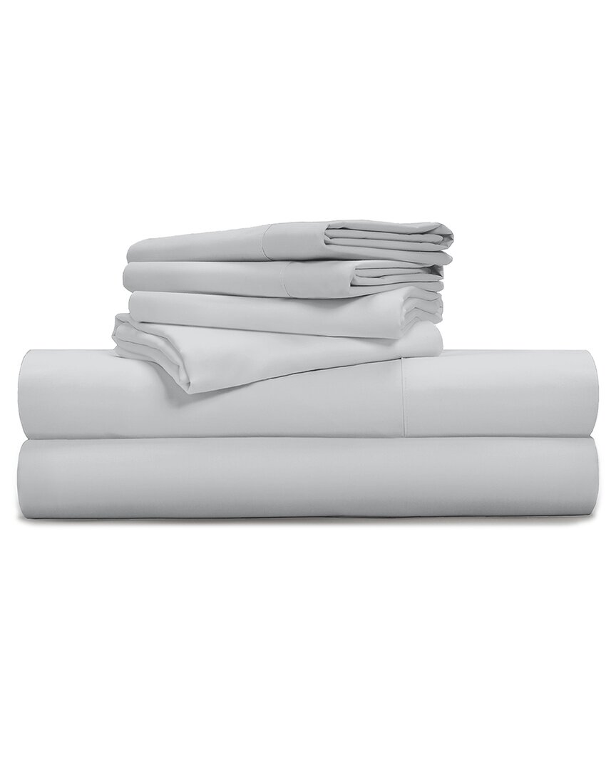 Shop Pillow Guy Luxe Soft & Smooth 100% Tencel 6-piece Sheet Set In Grey