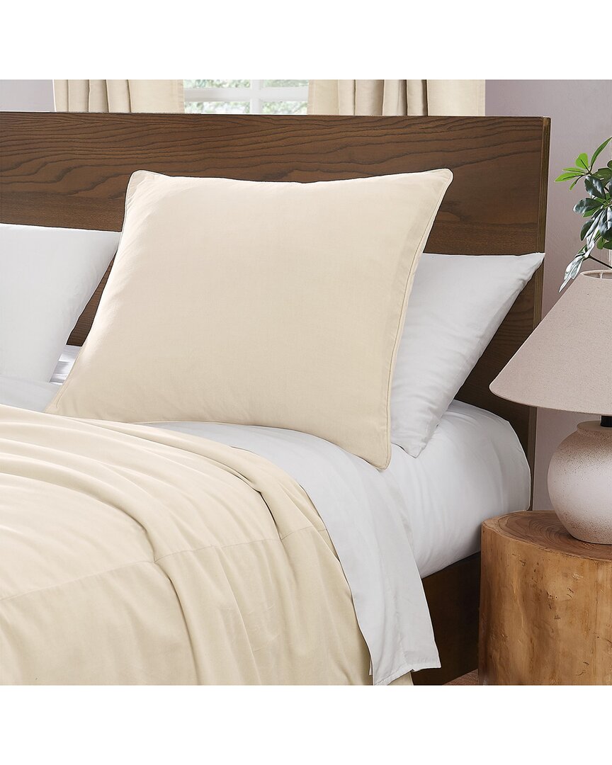 Brooklyn Loom Matte Cotton Velvet Euro Sham