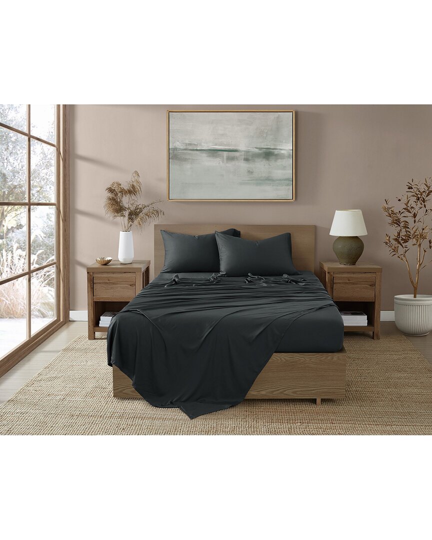 Brooklyn Loom Rayon From Bamboo Sheet Set In Black