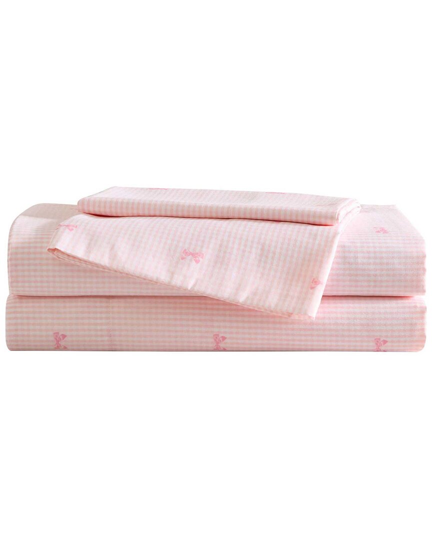 Laura Ashley Tiny Bows Sheet Set In Pink