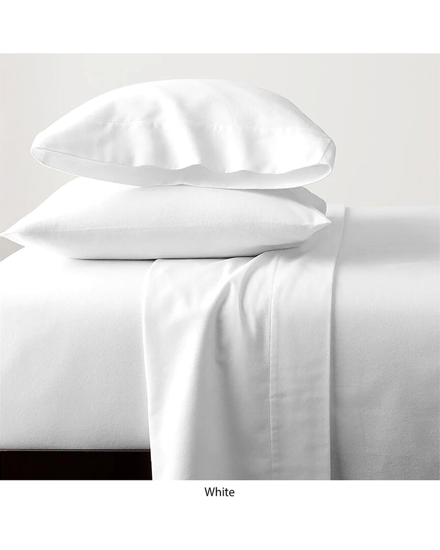 Dormisette 300 Thread Count Egyptian Cotton Sateen Hemstitch Sheet Set In White