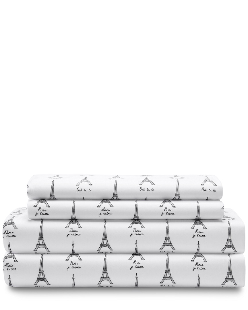 Elite Whimsical Microfiber Paris Print Sheet Set